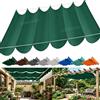 KZhanmy Tenda Parasole Retrattile, Impermeabile Crema Solare Tenda da Sole Retrattile con Occhielli e Corda, Vela Parasole A Onda per Pergola Terrazze Cortili Verande-Dark green||60x200cm