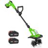 buusace 90 - 140 cm, fresa elettrica da giardino, fresa a pavimento - 600 W, 4 ingranaggi rimovibili, 360 giri/min, profondità di lavoro 24 cm, larghezza di lavoro 17 cm, interruttore di sicurezza a 2