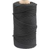 G2PLUS 100m macramè Filo Nero: Corda Macrame 4mm, Filato di Cotone Naturale per Bricolage, Arazzi, Lavori a Maglia, Decorazioni