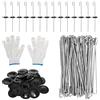 Poweka 100 Solar Panel Protection Clips, Staffe della Rete di Protezione del Pannello Solare, Clip di Installazione del Pannello Solare dell'Acciaio Inossidabile, Linee degli Uccelli, Recinzioni del Piccion