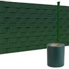 LZQ Strisce frangivista in PVC, extra spesse, opache, a doppia asta, con 20 clip di fissaggio per recinzione da giardino, balcone (70 m x 19 cm, verde)