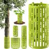dellyy 4 Pcs Protezione del Tronco, Protezioni per Corteccia, Copertura Protezione Regolabile Plastica Alberi, Protezione Contro i Morsi Dell'Albero, Recinto Albero, Rotezione per Tronco Albero