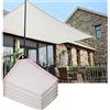 ZHJSHOU Telo Ombreggiante Occhiellato, Tenda Esterno,Rete Telo Ombra Antivento Anti-UV 90-95%,Tende da Sole per Serre,Balcone,Giardino, Bianco,2X5m
