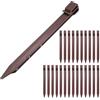 M METERXITY 25-Pack Picchetti Da Giardino Per Bordure, Picchetti Di Ancoraggio In Plastica Da 10 Pollici Per Bordure Da Giardino/Teli Antierba/Rivestimenti Da Giardino [Marrone]