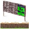 KADAX Palissada in vimini naturale fatta a mano per delimitare vialetti e aiuole, recinzione per prato, 1 pezzo, 60 x 40 cm