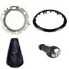 GENERICO Nuovo Pomello manopola con Cuffia E Ghiera Cornice Cambio 5 Marce Compatibile per Citroen C3 dal 2003 al 2009
