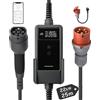 dé Wallbox 22kw con App [25m| Trifase| 6-32A] Colonnina Ricarica Auto Elettrica, Wallbox Portatile Compatibile con Model Y, ID.3 e Altri EV/PHEV