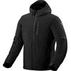 REV'IT! Revit Traffic 2 H2O impermeabile Giacca tessile moto, nero, L