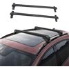 YEITBY 2 pezzi di sbarre portapacchi in alluminio nero, sbarre portapacchi universali, portapacchi per auto, per biciclette, box da tetto, portaoggetti per auto, accessori per auto, per auto con grondaia