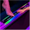 Generico Auto Listelli Battitacco LED per Car-4 pezzi, Compatibile con BMW 5 Series F10 2009-2017 Ricarica Luce Pedale Luci A Pedale Colori Cambio Luci Cortesia Benvenuto Battitacco Magnetico per Auto