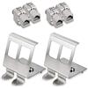 kwmobile Set Modulo Keystone e Adattatore Barra DIN - 4X Moduli Keystone Cat 6A schermati Presa RJ45-2X Supporto Guida DIN - Montaggio Semplice
