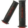 FAR DOMINO MANOPOLE RACING XM2 FORATE DOUBLE SUPER SOFT BICOLORE NERO-ROSSO MOTO