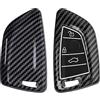kwmobile Custodia Copri Chiave Compatibile con BMW con 3 tasti Smart Key - Cover Coprichiave Telecomando Auto in Plastica e Silicone - Effetto Carbonio