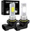 Teguangmei 9012 LED Lampadine Fendinebbia, 10000LM 6500K Bianco 600% Luminosità, CSP Chips 9012 HIR2 Lampade Fendinebbia DRL, Dimensioni Originali Plug & Play, 2 Pezzi