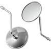A-Pro Coppia Specchietti Retrovisori Specchi Moto Custom Cromati Grandi M10