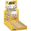 BIC Chrome Platinum lame monouso singole a doppio bordo, rasoi di sicurezza - 5 confezioni da 20 pezzi