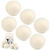 MXTIMWAN 6 Pz Palline Per Asciugatrice di Lana, Palline Asciugatrice Antipiega per Lavasciuga, Palline di Ammorbidente in Tessuto Naturale, Riduce Tempo di Asciugatura e Statico, Riutilizzabile, Ø7 cm