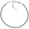 Amen Gioielli, Bracciale Tennis, Bracciale Donna Argento 925, Rodiato con Zirconi Neri, Lunghezza Regolabile da 18 a 21 cm, Regalo Donna