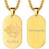 FaithHeart Collana Oro Uomo Collana Militare Ovale 12 Segni Zodiacali Personalizzata Nome Incisione Acciaio Inox Nero 18K Oro Ciondolo Ovale Catena 55+5 CM Impermeabile Anallergico 55+31 CM