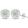 inSCINTILLE Orecchini a Lobo in Argento con Sfera Colorata con Pavè di Strass
