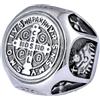 VHKJewE Amuleto cattolico di protezione dai demoni, gioiello religioso gotico medievale(Silver,U)