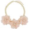 BOCAR Collare Bib Grosso a Fiori 3D, Stile Boemo Statement Regolabile in Acrilico e Lega per Donna (NK-10466-Pink Dogwood)