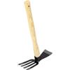 Gucagle Zappa da giardinaggio Rastrello Strumento in acciaio al carbonio Manico in legno Multi funzione Scavatore Diserbatore Coltivatore per giardino domestico Piantagione agricola