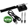 Homoyoyo Saldatore USB senza Fili 5v Saldatore Portatile per Riparazioni DIY Casa Saldatura a Bassa Tensione Spugna e Lega di Alluminio