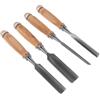 ABOOFAN Kit Scalpelli per Intaglio Legno 4 Pezzi Lame in Acciaio da 6 a 24mm, Utensili per Falegnameria Applicazione Versatile e Forza Eccezionale, per Restauro Mobili