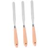 VILLCASE 3 Pezzi Coltello da Pittura Olio Lama in Acciaio Inox e Manico in Legno, Spatola Flessibile per Miscelazione Precisa, per Tecniche di Pittura ad Olio