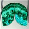 Handmade 32,10 Cts Pietra Preziosa Cabochon Naturale Malachite Chrysocolla Fancy Paio