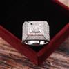 Anello In Argento Placcato Oro Bianco 18K Con Moissanite Iced Out Per Uomo