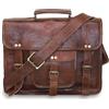 Fatto a mano Handmade Borsa Portadocumenti Uomo Pelle Marrone Messenger Satchel 18"