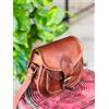 Fatto a mano Borsa A Tracolla Vintage In Vera Pelle Di Capra Igienica Marrone