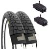 ECOVELO 2 COPERTONI 20 X 1.95 (50-406) + CAMERE D'ARIA VALVOLA AMERICA SCHRADER BICICLETTA BMX FREE STYLE