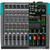 Depusheng PA6 mixer audio DJ professionale, ingresso a 6 canali, geïntegreerde 256 soorten DPS effecten, Special steunt 48 V fantoomvoeding, USB, Bluetooth, MP3 computeropname