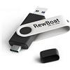 REWBOAT Chiavetta USB 3.0 di tipo C da 64 GB + USB C Memory Stick per telefono esterno di archiviazione pollice Drive Jump Drive ad alta velocità trasferimento dati per smartphone Android, tablet, PC
