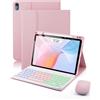 MicroTunk Per iPad Air 11 (M4 2026 /M3 2025/ M2 2024) 11 Pollici/iPad Air 5 (2022)/Air 4 (2020) 10.9 Pollici Cover custodia Con Bluetooth Italiano (QWERTY) Tastiera Retroilluminati Mouse Backlit Keyboard Case