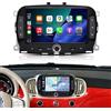 VIBEX Autoradio 7 | Android per FIAT 500 2015-2019, Wireless CarPlay Android Auto | Navigazione GPS | Bluetooth WiFi | Schermo Touch HD Supporto Retrocamera CANBUS |