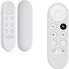 kwmobile Custodia Silicone Telecomando Compatibile con Google Chromecast 2020 4K / Chromecast 2022 HD Cover - Guscio Protettivo Telecomando Antiscivolo - Bianco