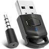 Jaxiyun Adattatore audio Bluetooth USB per PS5/PS4/PC, USB Bluetooth 5.0, Chiavetta Bluetooth per PC con mini microfono, Plug & Play