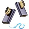 Dewlawn 2 Imballaggi 8K 90 Gradi HDMI angolato Adattatore 48Gbps per TV HDT PC Laptop