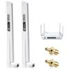 Synclum Antenna 5G LTE 18dBi RP-SMA/TS9, Omni-direzionale ad alto guadagno 600-6000MHz per router, telecamere di sorveglianza, estensori WiFi, 3G/4G/5G/GSM/GPRS, antenna WiFi esterna ad alta potenza (bianco)
