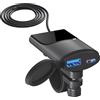 Generico Caricabatterie per telefono moto Dual USB A C Quick Charge 3 0 Accessori con spegnimento di alimentazione intelligente tablet GPS