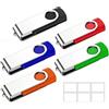 WISEORANGE 16GB Chiavetta USB 5 Pezzi Pen Drive 16GB WISEORANGE Girevole USB2.0 Unità Memoria USB per PC, Laptop,TV con Luce LED (5 colori)