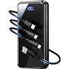YILANS Power Bank,26800 mAh Powerbank USB-C PD3.0 & QC4.0, batteria esterna portatile per cellulare con display LED, torcia elettrica, cavo 3 in 1, compatibile con iPhone 17 Pro Max per viaggi, campeggio