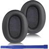Adhiper WH-CH710N Cuscinetti Auricolari di Ricambio per Sony WH-CH700N, WH-CH710N e WH-CH720N,Memory Foam Pads con cuoio morbido proteico, comfort e sostituzione per cuffie-Nero