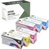 RUICAILI PP-100 PP-50 PJIC1 PJIC2 PJIC3 PJIC4 PJIC5 PJIC6 Cartuccia di inchiostro Compatibile con Inchiostro Pigmentato per Epson Discproducer PP-100 PP-100N PP-100II PP-100AP PP-50 28ml confezione da 6