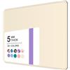 Niniubye Tappetino per mouse, 30% più spesso, beige, tappetino per mouse in gomma antiscivolo, con bordi cuciti, per giochi, ufficio, laptop, PC, donne e uomini, 20 x 25 cm di spessore 5 mm, design