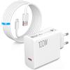 ACOCOBUY 100W Caricabatterie Rapido per XiaoMi 17/POCO X8 Pro Max/F8 Ultra/M8 Pro 90W 67W 45W Veloce Caricabatterie e 2m Cavo USB C per XiaoMi 15T 14T 13T per Redmi Note 15 Pro+ 14 13 12 11 10 POCO X7 X5 Pad 8